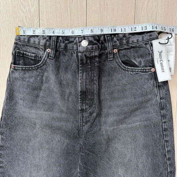 NWT Juicy Couture Wide Leg Jeans in Black Wash Women’s Size 29 - Picture 11 of 15
